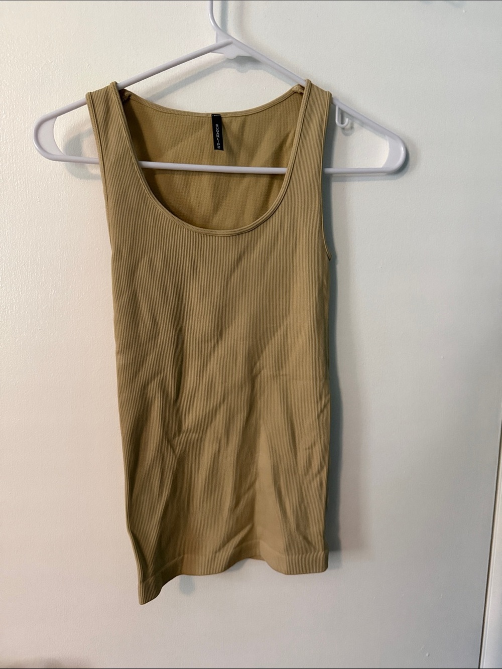 Sugarlips Ribbed Tank Top - Beige/Tan
